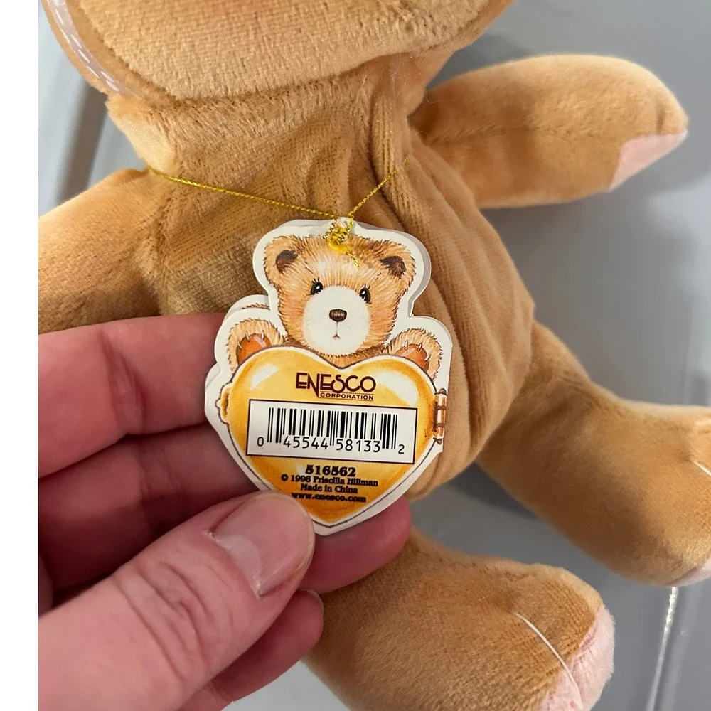 Vintage Enesco Cherished Teddies Karen Heart of Gold Plush Bear 516562 1998